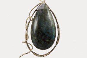 Wire wrapped around pendant
